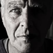 Elderly man with wrinkles